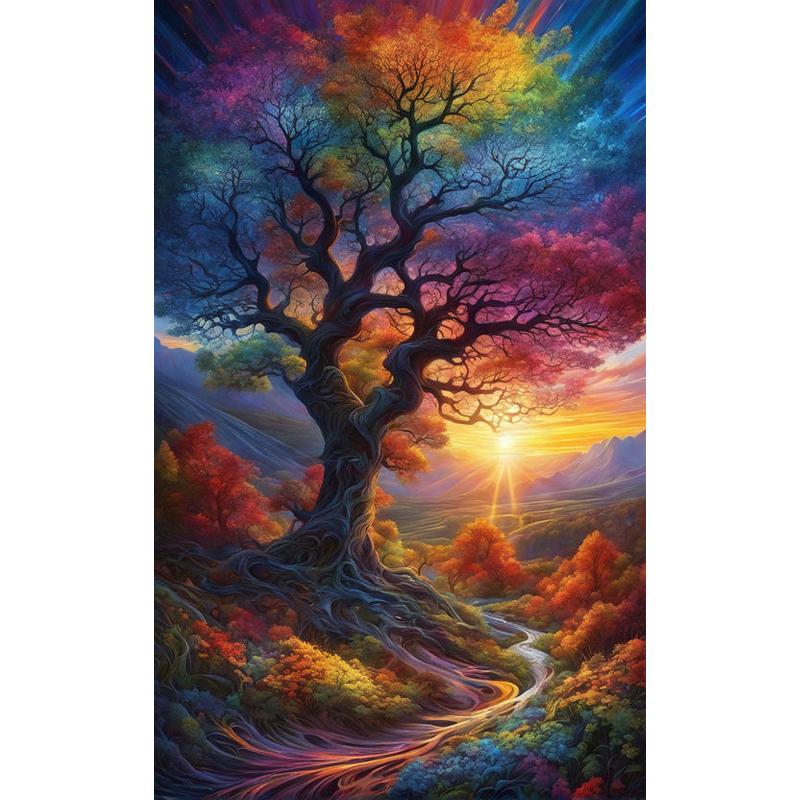 Алмазная вышивка пейзаж вышивка крестом полная алмазная мозаика цветное дерево сделай сам алмазная живопись 20x30cm