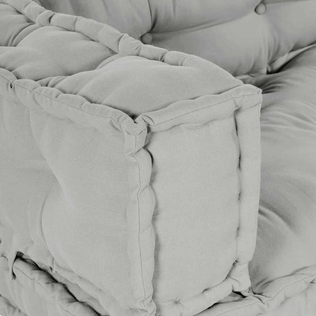 Pallet Sofa Cushion Set 3 Pcs Gray 120 X 80 X 38 Cm Fabric