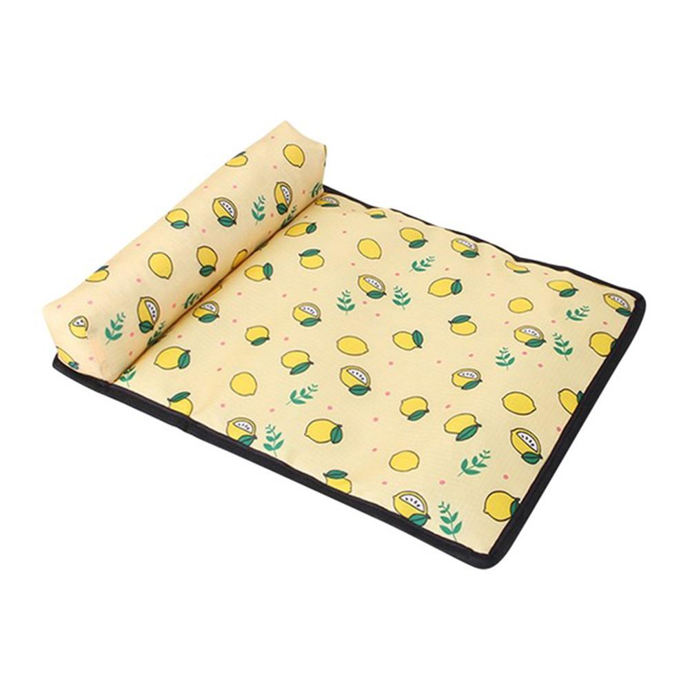 

Pet Dog Pillow Cooling Mat Pad Summer Dogs Cats Ice Silk Cooling Blanket Cushion Pet Accessories S лимон