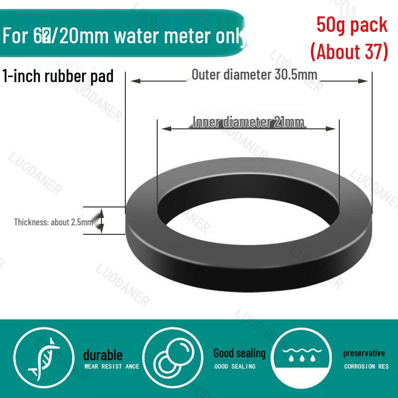 High-Temperature Resistant Silicone Gasket for DN15/20/25 Water Meter Connection (4/6 Points)
