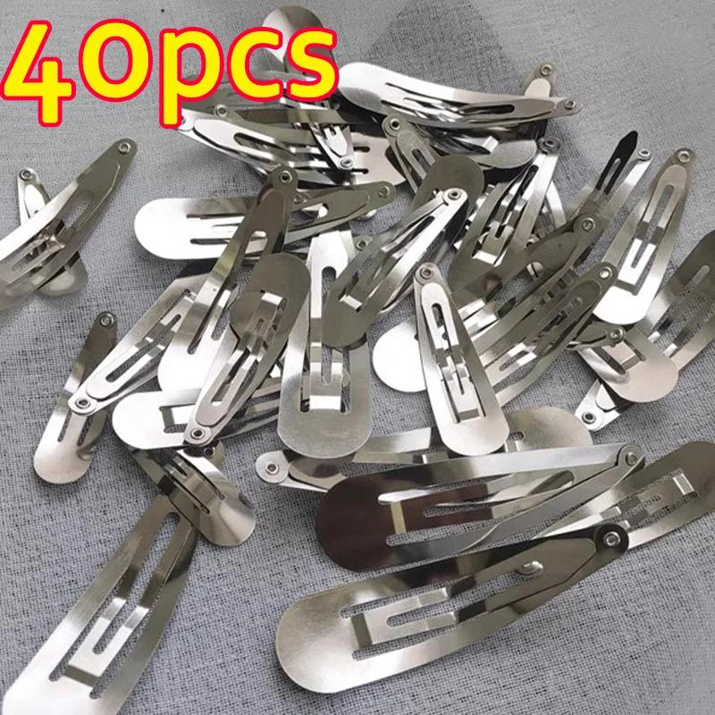 New Silver Water Drop Shaped Hairpin Punk Basic Alloy Hip Hop Hair Clips for Women BB Hairpins Barrette Fashion Hair Accessories