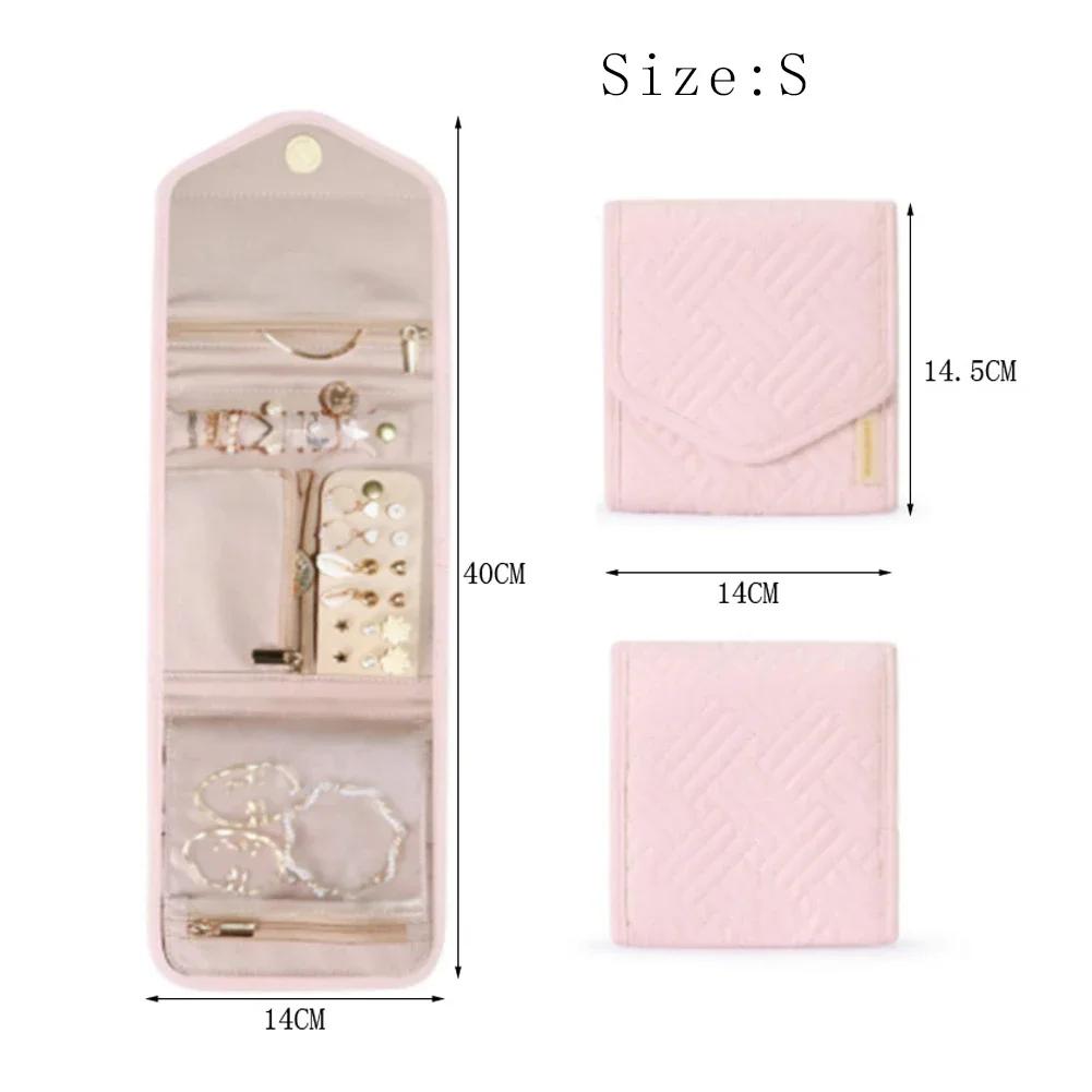 Travel Portable Jewelry Organizer Roll Foldable Jewelry Case for Bracelet Ring Necklaces Earring Jewelry Storage Bag Travel Bags