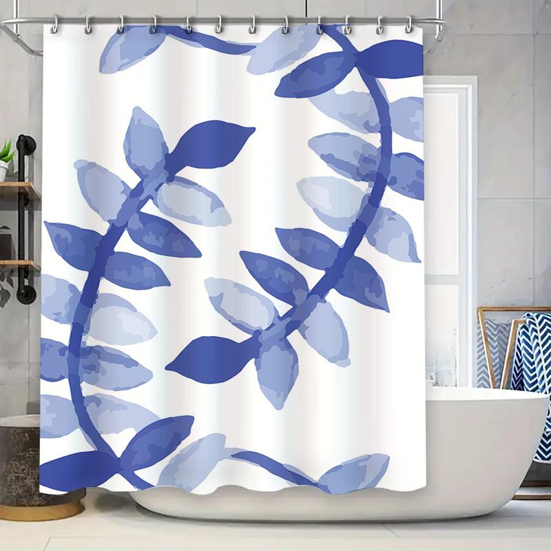 

Blue Watercolor Leaf Shower Curtain Decorate Your Bathroom with This Elegant Pattern Order Now on for a Fresh New Loo 90x180cm