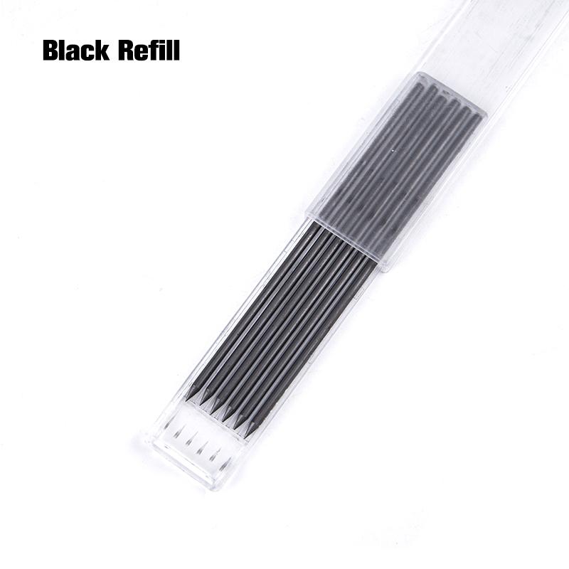 Solid Carpenter Pencil Refill Leads Built-In Sharpener Deep Hole Marker Tool
