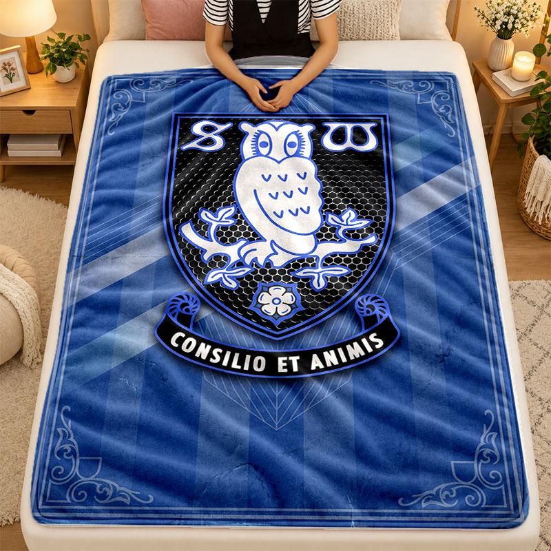 Flannel BlanketSheffield Wednesday Warm Soft Throw Blanket for Indoor Sofa Bed Living Room Use