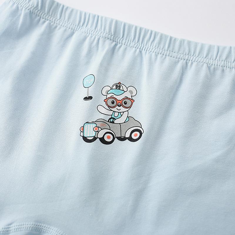 5pcs Boys Boxer Briefs, Class A Cotton, No Wedgie, European Style Big Kids Toddler Underwear Shorts