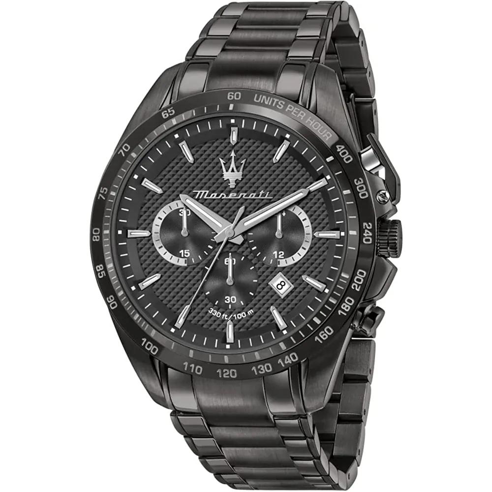 Maserati Traguardo Black Metal Gents Quartz R8873612045 чёрный