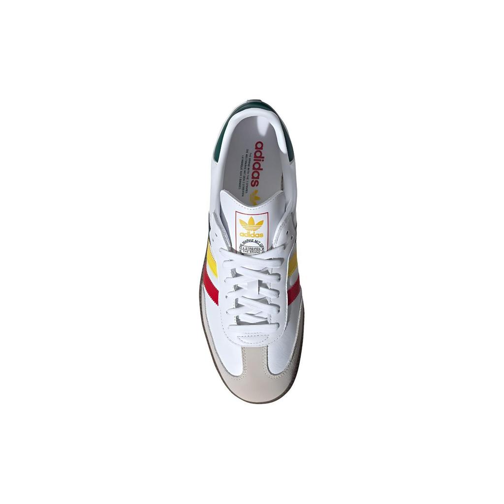 adidas Samba OG Rasta - Weiße Herren Sneakers Cloud-White Yellow Collegiate-Green IH3118