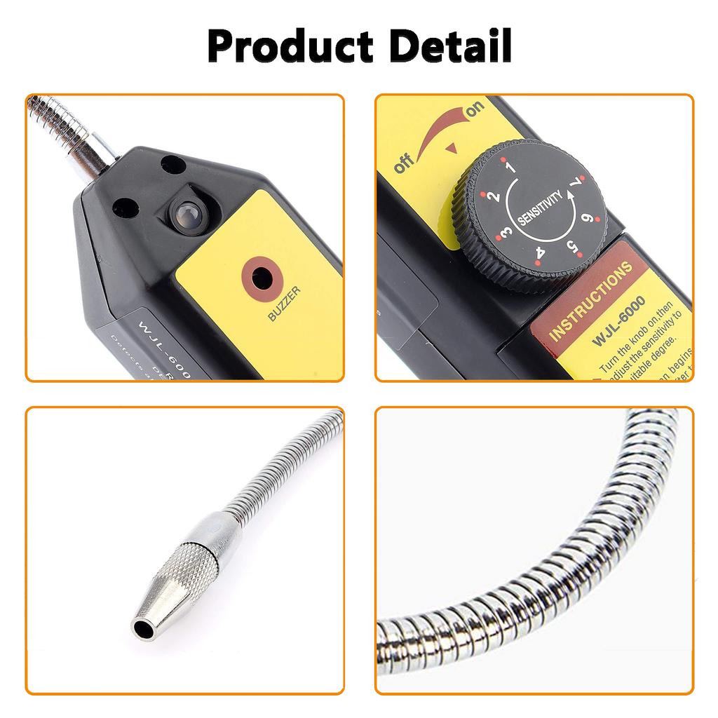 Freon Leak Detector Refrigerant Halogen Leak Detector Portable R134a R410a R22a R600a R290 CFCs HCFCs HFCs Tester Tool
