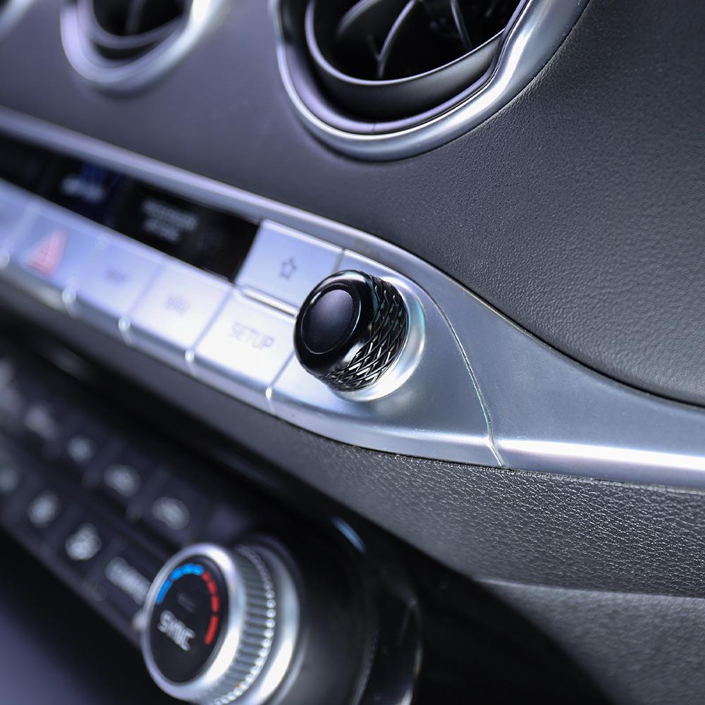 Auto Interior Trim Accessories Audio Knob Ring Cover Trim Aluminium Alloy Material For KIA Stinger 2018~2023 LHD/RHD