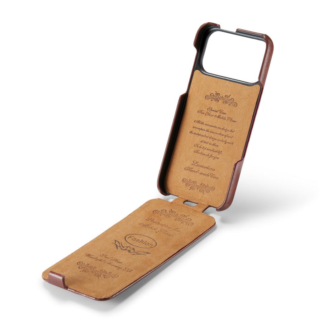 Retro Leather Phone Case For iPhone 17 Pro Max 17 Air 17Pro 17 Vertical Flip Genuine Leather Hard Back Cover Funda