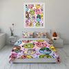 Cartoon Donut Design Home Decor Multiple sizes kid's and adults' bedroom Exquisite 3PC bedding set, gift