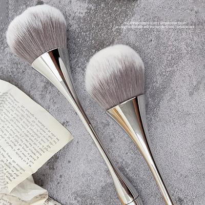 Nail Brush For Manicure Art Soft Big Head Gel Polishing Dust Cleaning Brushes Silver Nail Art Brush Nail Accessories Tools