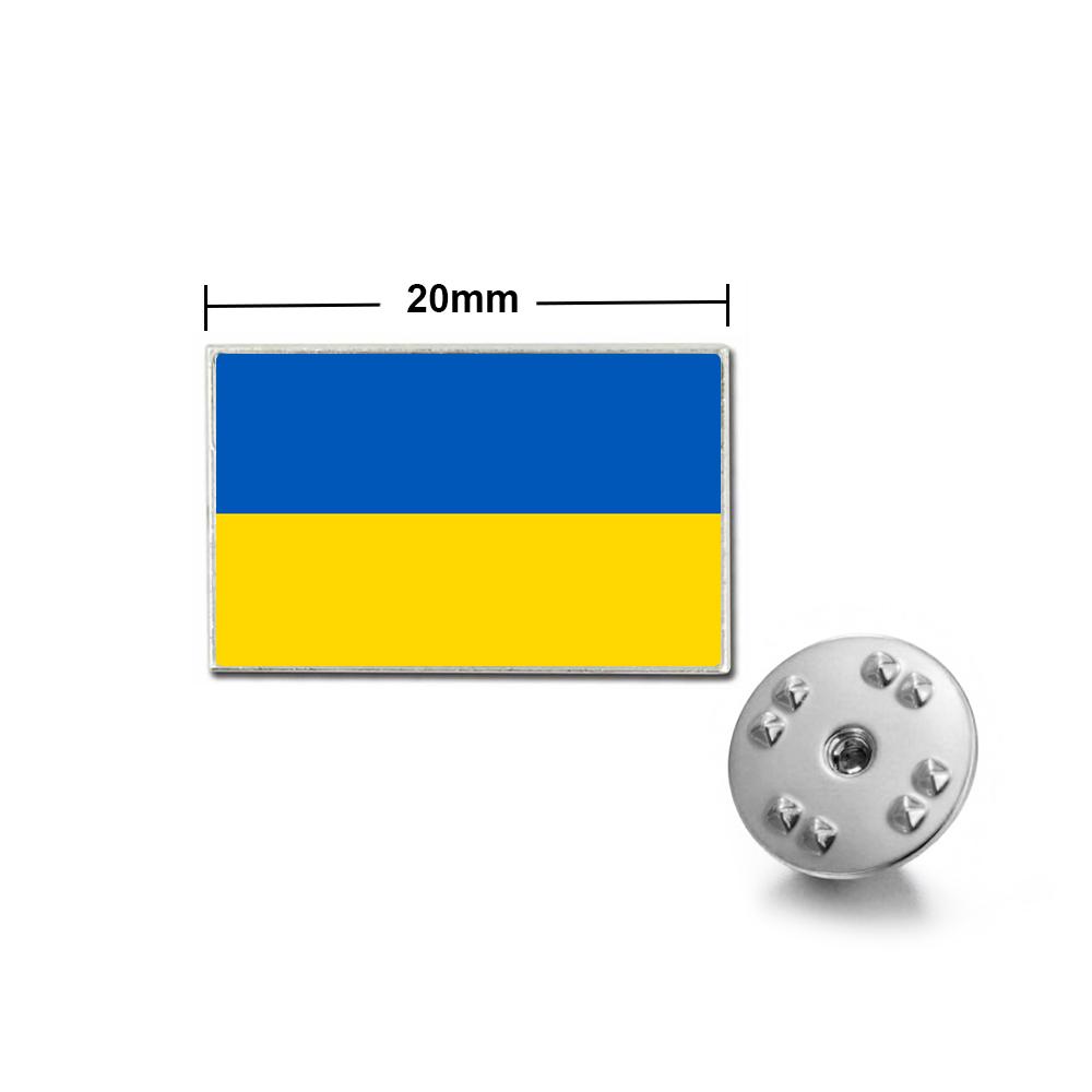 Cazador Ukraine Flag Brooch For Women Men Stainless Steel Suit Badge Lapel Pins Trendy Bag Accessories Gift Wholesale 2026 New
