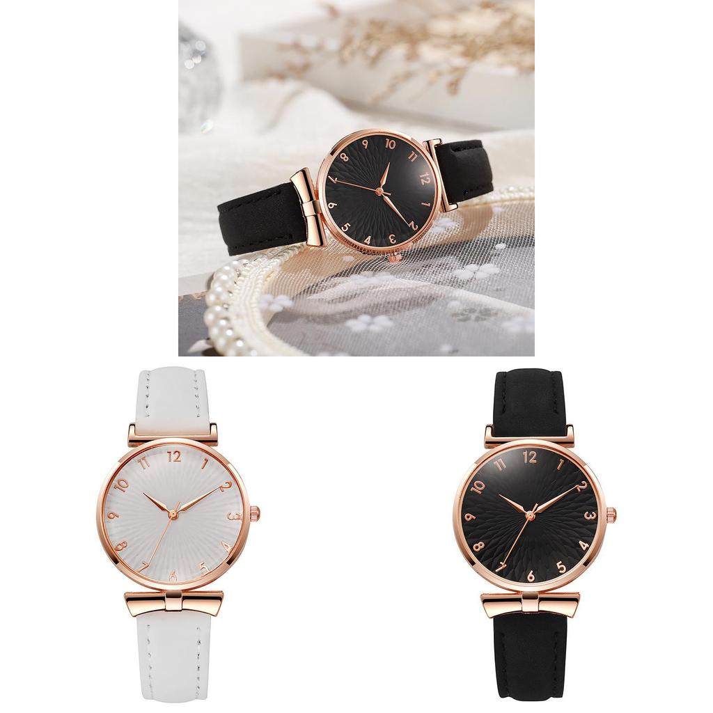 Womens Leather Belt Watch With Quartz Movement And Calendar For Casual Office Wear