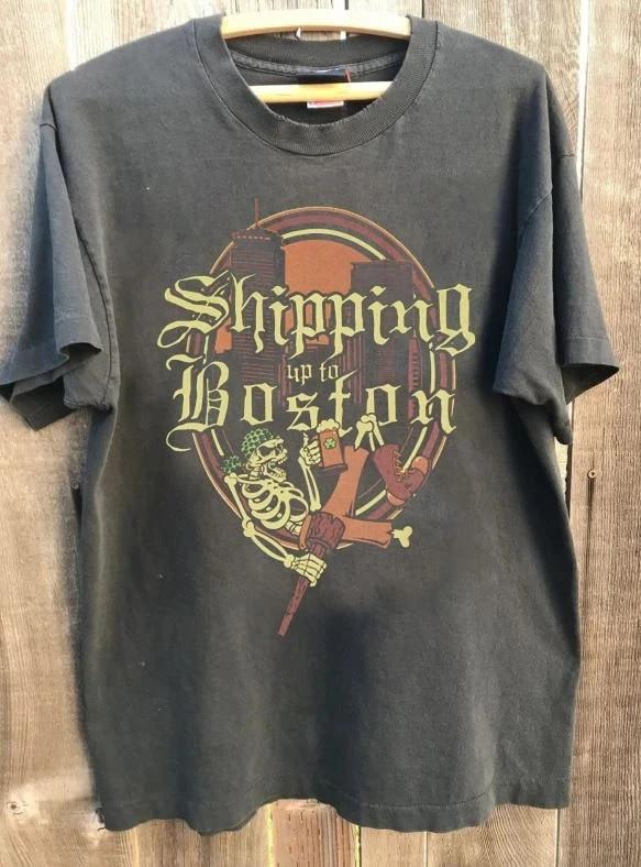 Vintage 2005 Dropkick Murphys Band Tour Charcoal Cotton Shirt S3XL S