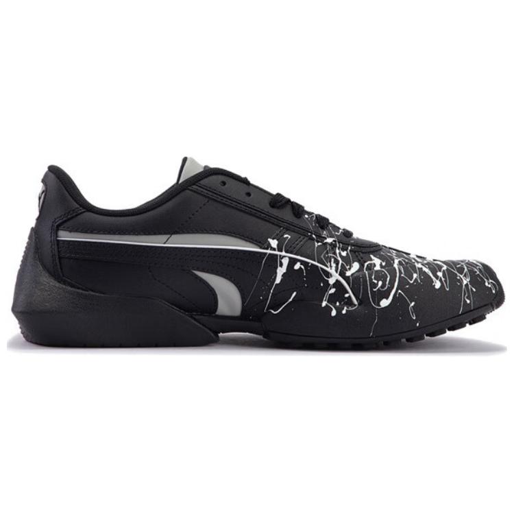 Puma Vaderon Dvouvrstvá hovězí kůže Syntetická kůže Šplouchací linie Nízké Lifestyle Ležérní boty Unisex teniska Černá 397207-01