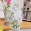 Miniature Flowers Mini Plant in Vase Model Miniature Faux Plant with Flowers for Doll Mansion Decoration Photography Display