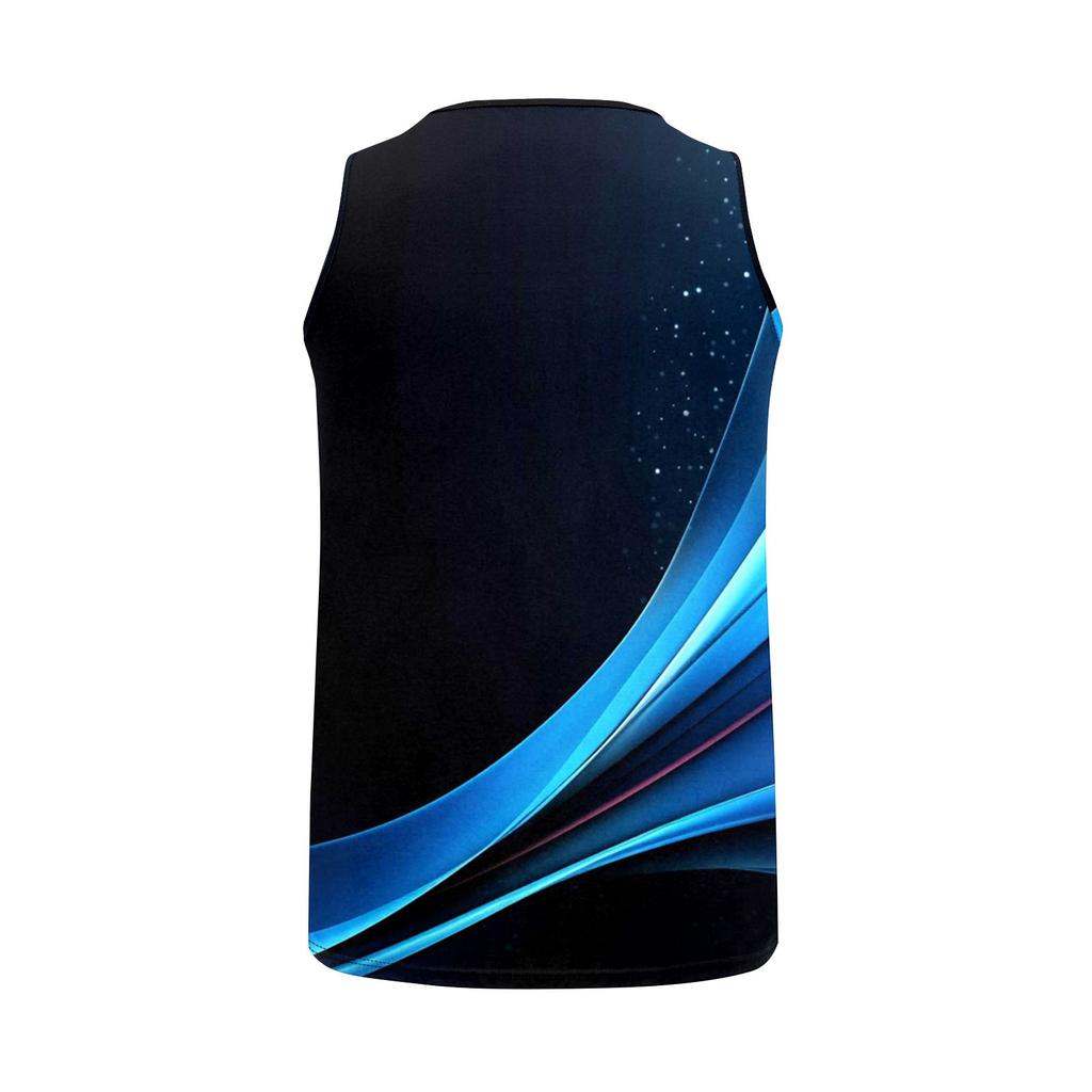 Mens Summer Surf Beach Tank Top Casual Breathable Sleeveless Top Loose Print Tank Top