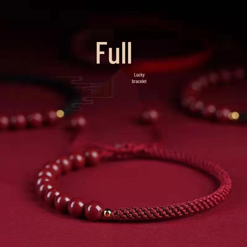 

Cinnabar Red Five-Color Woven Bracelet for Dragon Boat Festival
