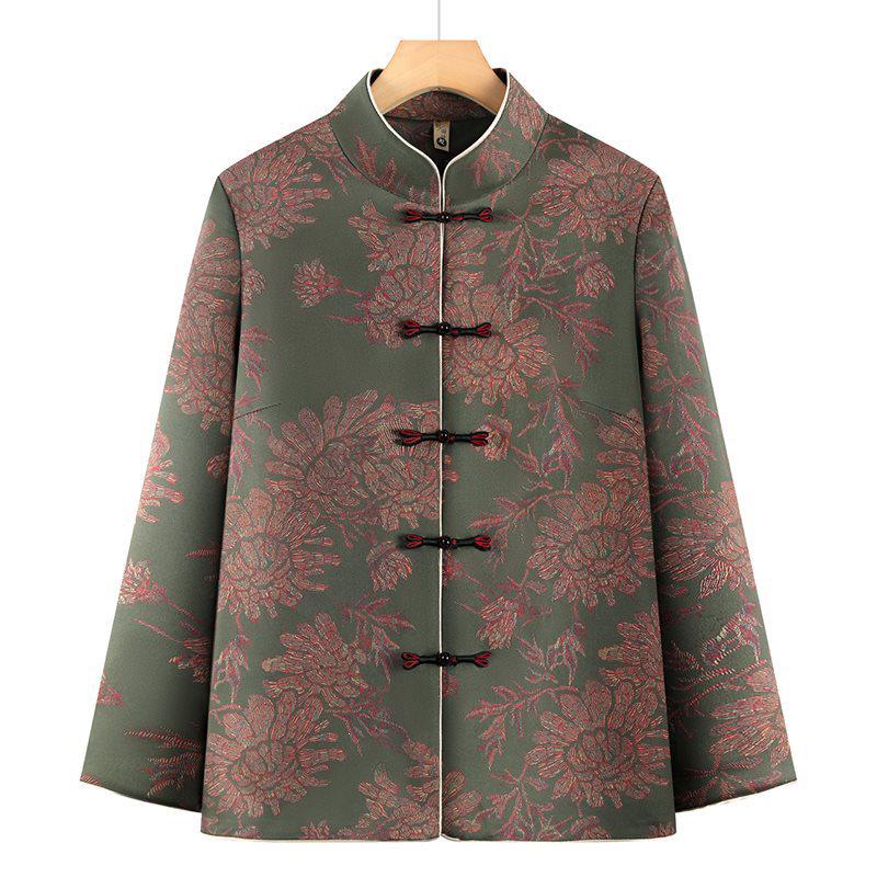 

Women s Traditional Chinese Style Frog Button Jacket - Spring/Autumn 2XL (105-120 Jin)