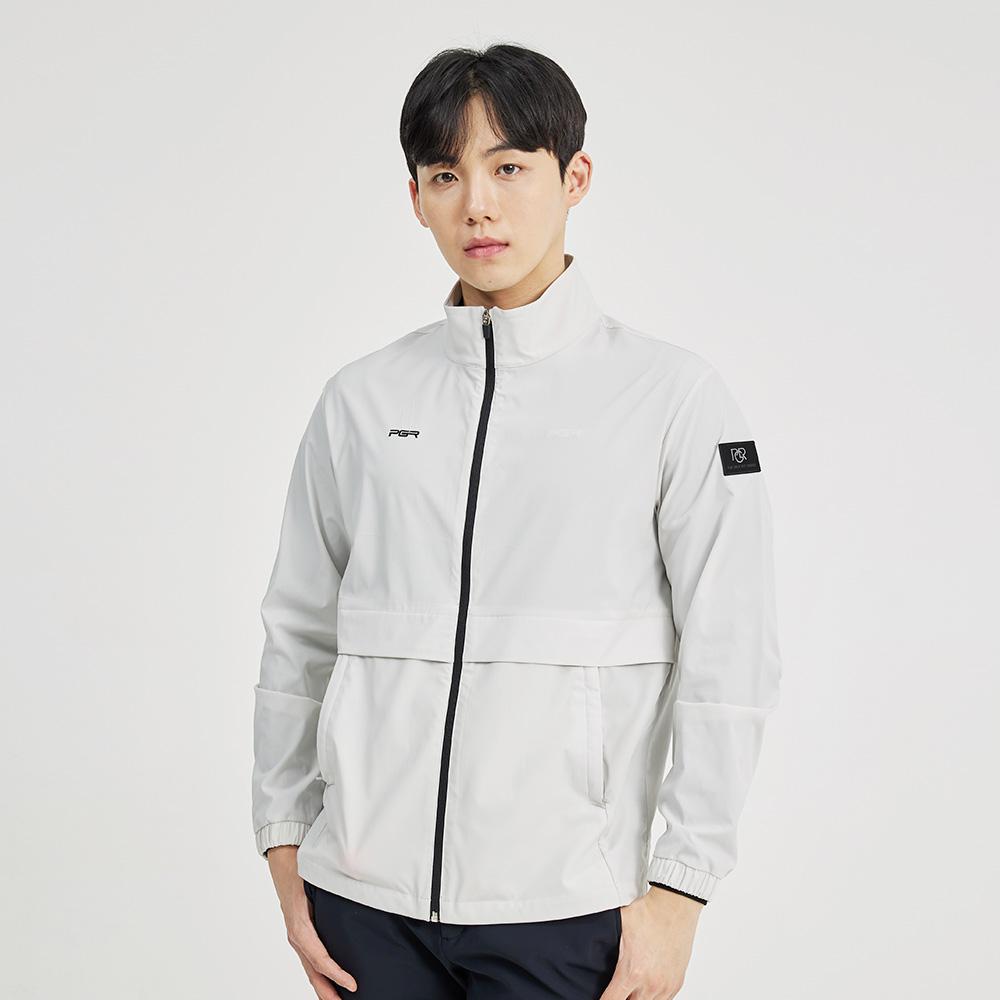 Pgr Woven Anorak Zip-Up Windbreaker Jacket Fog Gw-345
