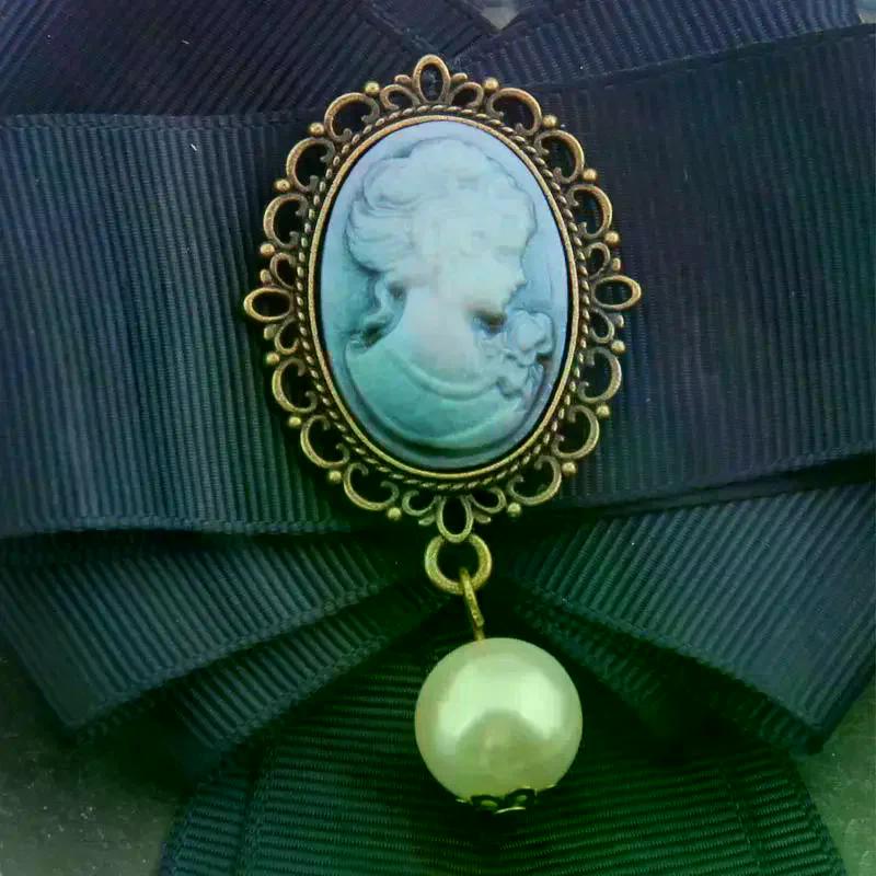 Retro Kurdele Fiyonk Broş Takım Elbise Gömlek Yaka İğnesi Yas Broşu Kadın Giyim Korsaj Kıyafet Süsleme Aksesuarları