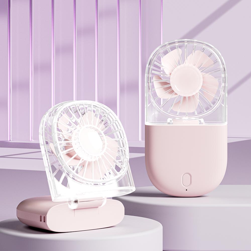 Summer Cooling Fan Humidifier Five-hole Spray Fans Transparent USB Portable Handheld Fan Lightweight Adjustable Cute Small Fans