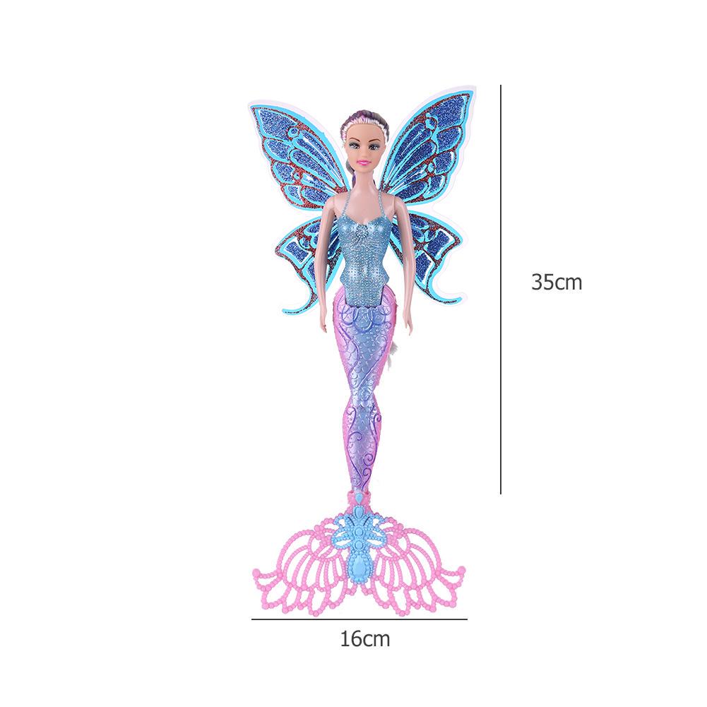 Yüzen Deniz Kızı Bebek Kızlar Sihirli Klasik Deniz Kızı Oyuncak Kelebek Kanatlı