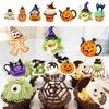 Halloween Cake Topper 16pcs Spooky Ghost Pumpkin Cupcake Decor Dessert Picks Eco-Friendly Festive Baking Supplies Halloween