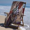 proof beach towel with a World of Warcraft characters5 pattern - soft,absorbent,quick-drying,machine washable - perfect for swimming,camping,bathing