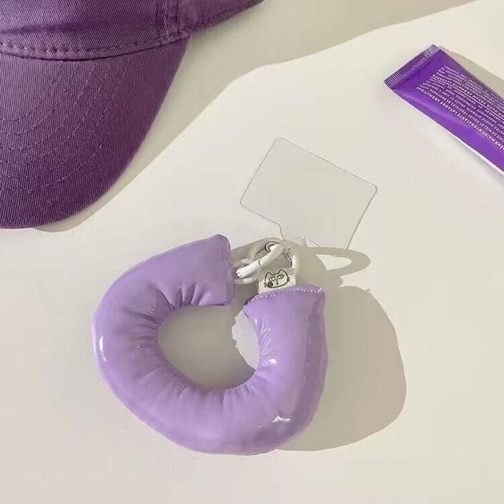 

Анти-загублений Puff Wristband Мобільний телефон шнурок Puff Mobile Phone Шкіряний браслет Female Lady Girl фіолетовий