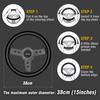 Cow Pattern Steering Wheel Cover, Universal 15 Inch Breathable Microfiber Leather Car Steering Wheel