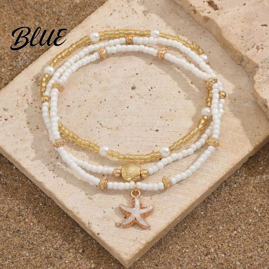 Tropical Vacation Anklets Bohemian Seashell Starfish Anklet Beach Foot Jewelry