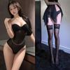Sexy lingerie small breasts show big sexy one-piece uniform bed flirting open file free pure desire temptation passion suit
