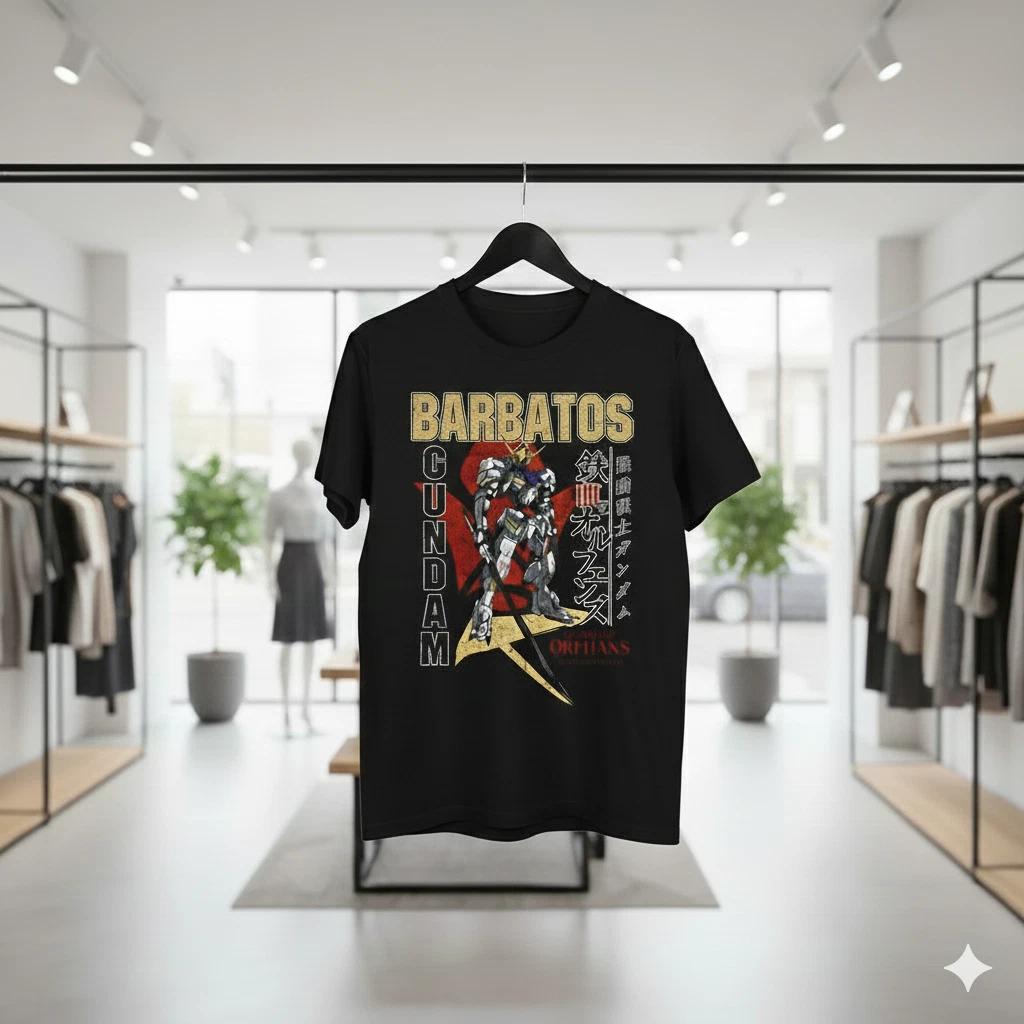 Barbatos Mecha Anime Warrior Graphic T Shirt - T601 M