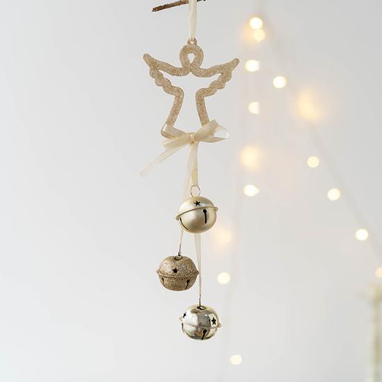 Christmas Pendant Decorative Star Bell Hanging Decoration Festive Atmosphere Indoor Outdoor Holiday Decor
