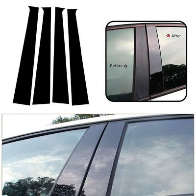 Słupki słupków samochodowych czarne do Dodge Ram 1500/2500/3500 Crew/Quad/Extended Cab 2002-2008 Osłona okienna Naklejka na słupek BC