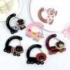 1Pcs Cartoon Cat Carabiner Acrylic Shaped Bag Keychain Cute Animal Backpack Charm Girls Aesthetic Climbing Hook Accessory