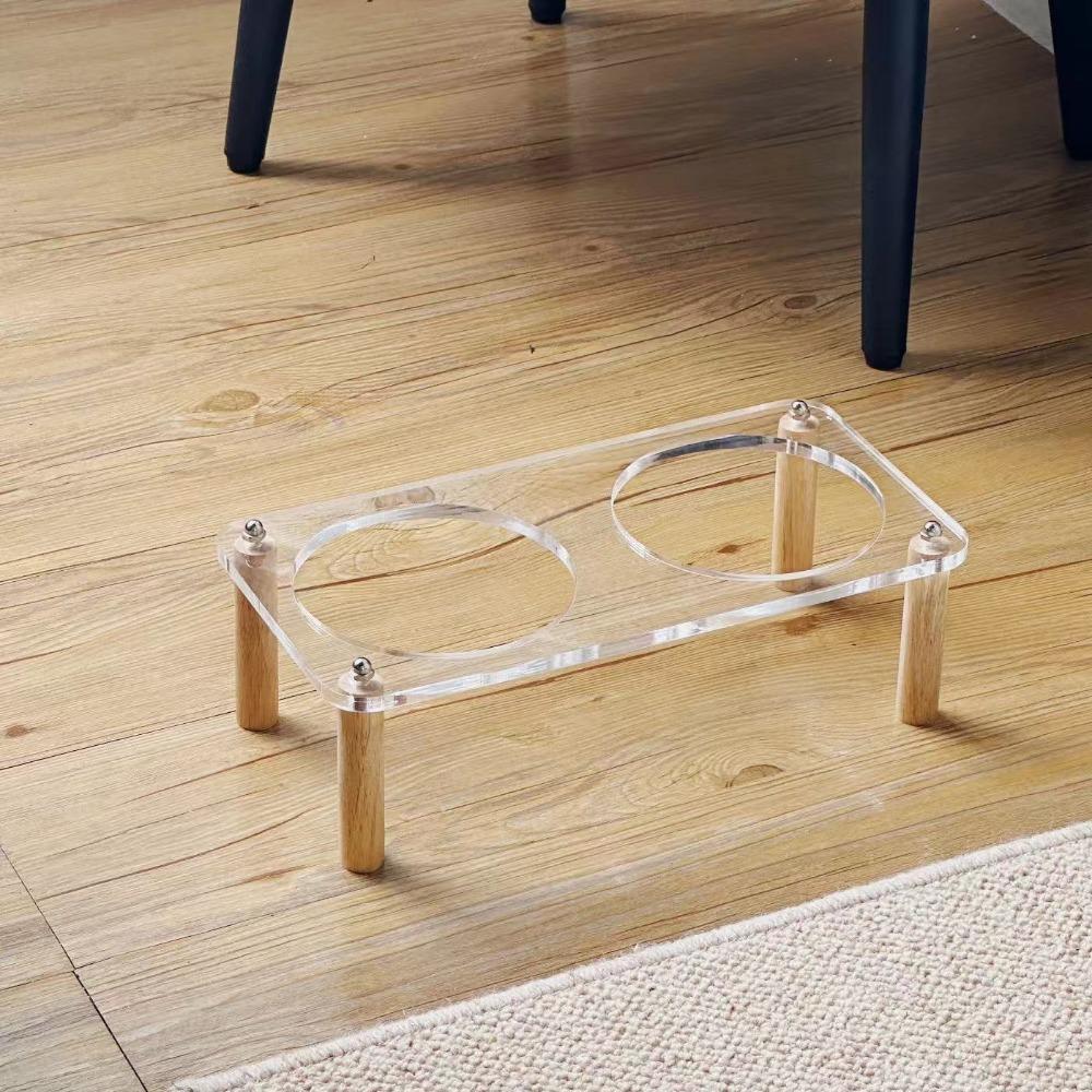 Protect Cervical Spine Raised Cat Feeder Single/Double Bowl Cat Drinking Feeding Bowl  Indoor