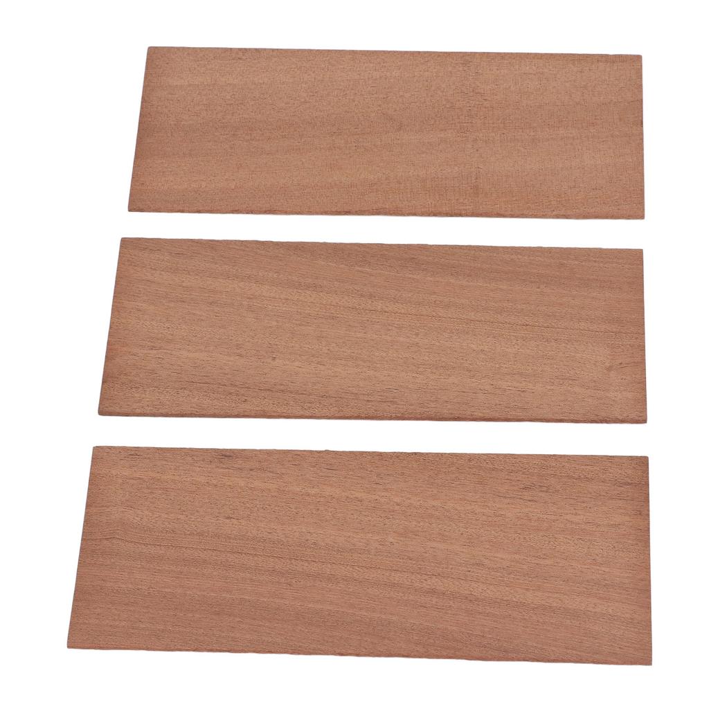 3PCS Guitar Veneer 188x98x2mm Sapele Wood Guitar Headplate Head Veneer for Repairment