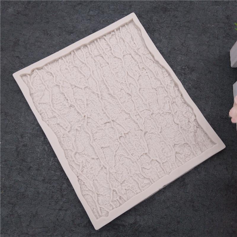 Tree Bark Texture Silicone Mold Wood Pattern Cake Border Fondant Impression Mat DIY Sugarcraft Decoration Baking Tools