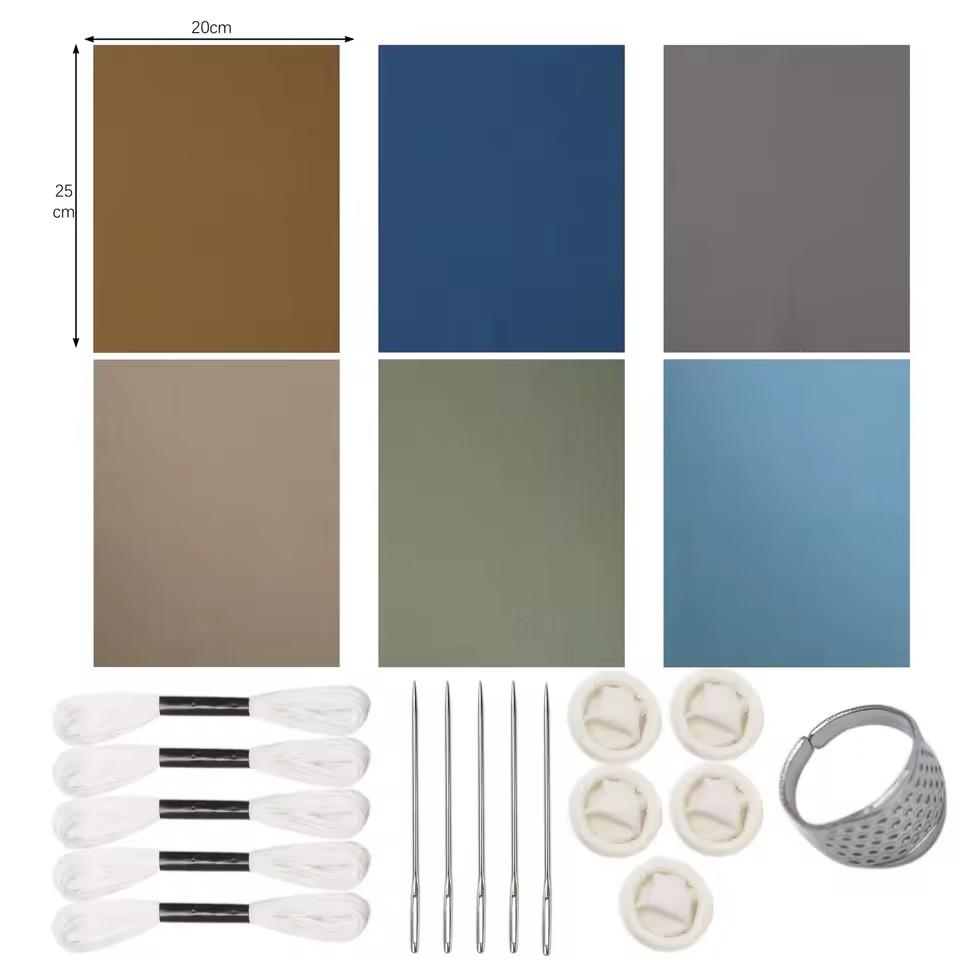 

Набор ниток и иголок Наперсток для сашико Ткань для сашико хлопчатобумажная ткань Водорастворимая наперсток для практики вышивки Набор для шитья