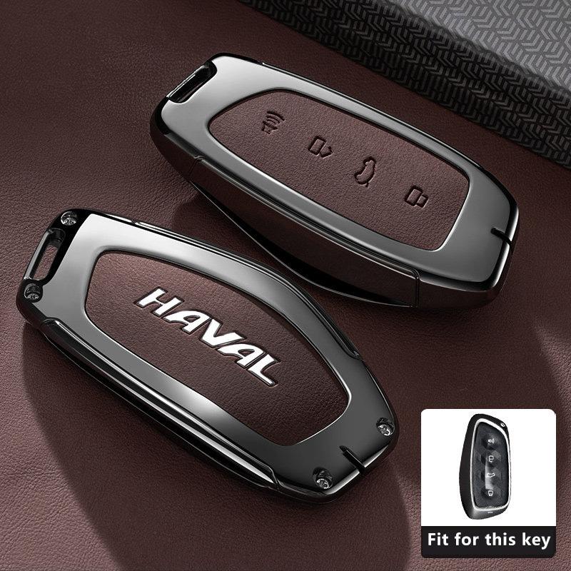 Zinc Alloy Car Key Case for HAVAL Menglong Hover H9 2025 2026 Keychain Remote Cover Shell Housing Ring Holder Fob Accessories