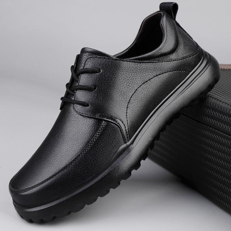 Fashion Official Website Hot Selling Men's Leather Casual Shoes Wear-resistant Comfortable Soles Oxford Shoes Men's Business Shoes