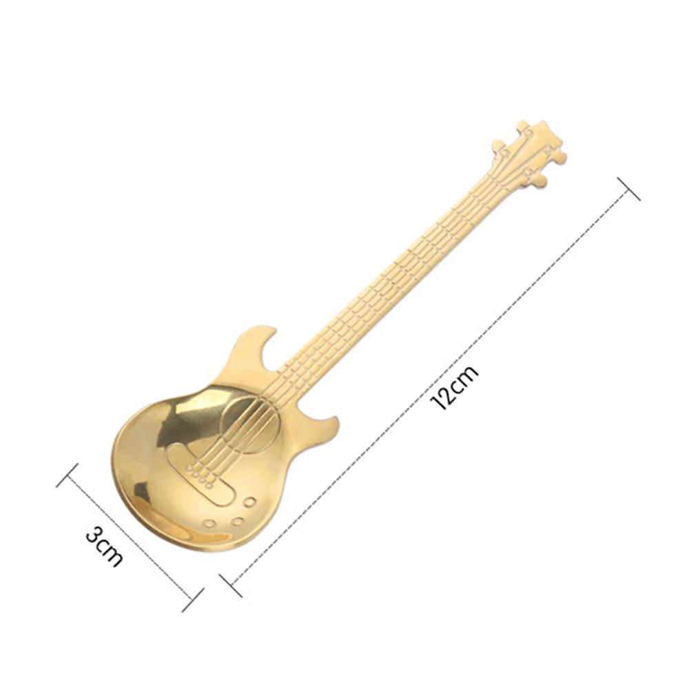 Edelstahl Gitarre Löffel Regenbogen Kaffee Tee Löffel Besteck Trinken Werkzeuge 