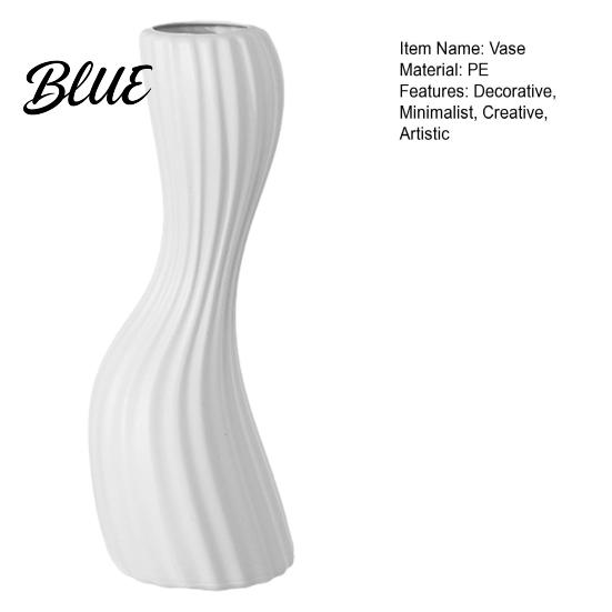 Stylish Entrance Hall Decor Minimalist Twisted Vase Modern Ribbed Flower Decorative Container Creative Farmhouse Interior Floral Arrangement Holder