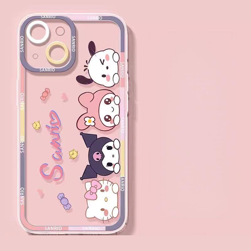 Sanrio Kuromi Hello Kitty Melody Case For Iphone 17 Air 17 Pro Max 16 15 14 12 13 11 Pro Max X 16 Plus 13 Mini Pochacco Casing