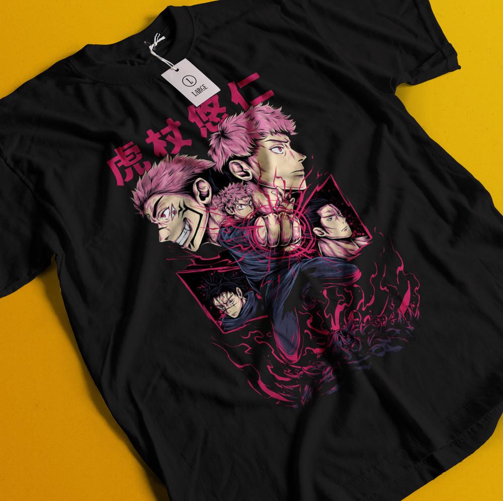 

Itadori Shirt Gojo Satoru T-Shirt Jujutsu Kaisen Tshirt Toji Tee Sukuna Mahoraga M