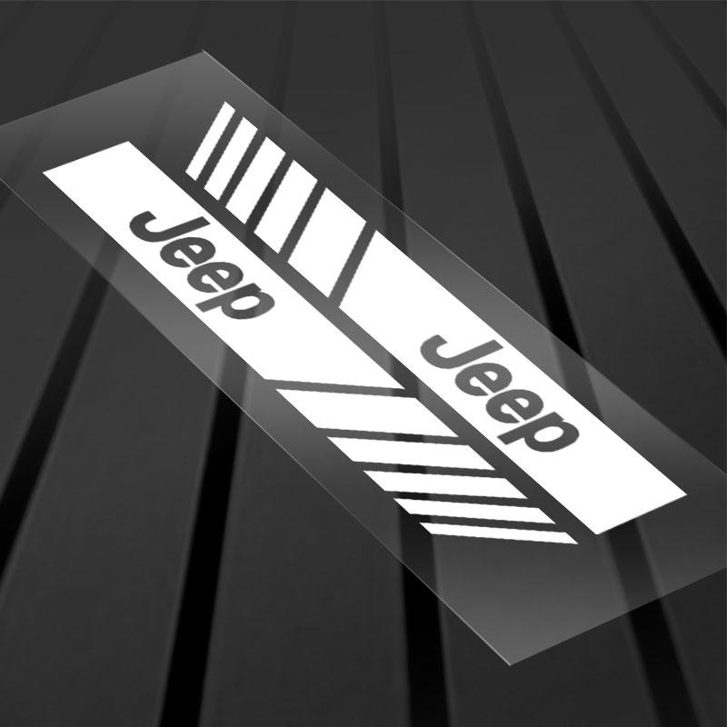 2Pcs Car Stripe Stickers Rearview Mirror Reflective Vinyl Decals Decoration for Jeep Patriot Liberty Renegade Compass Grand Cherokee Wrangler